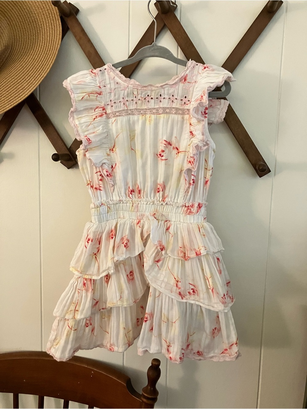 LOVE SHACK FANCY Girls Decker Floral Cotton Dress